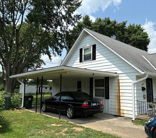 residential house before new paint