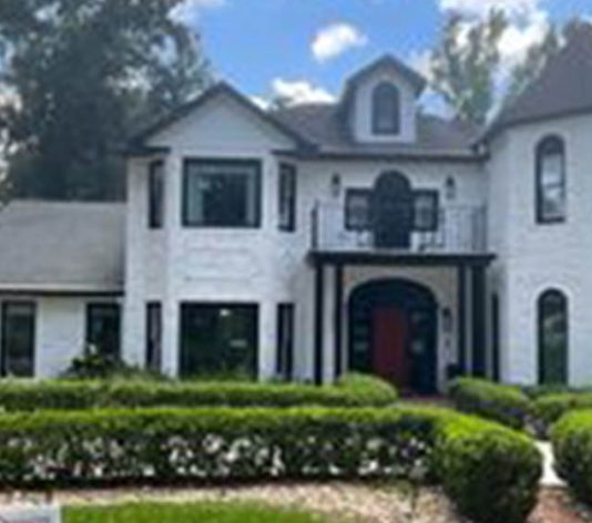 front view of residential home freshly painted