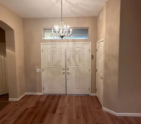 interior view of residential home freshly painted