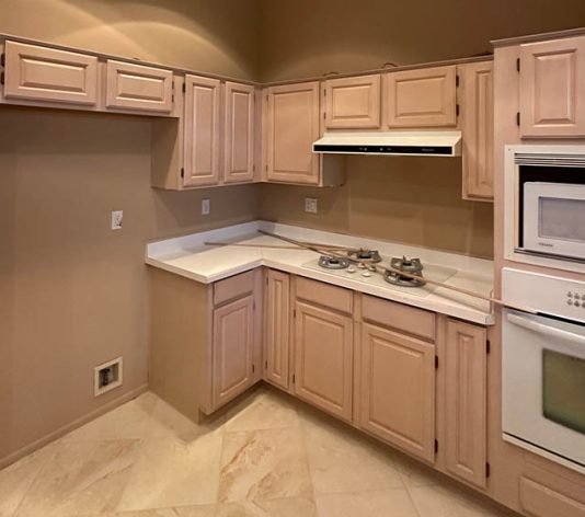 kitchen freshly painted for homeowner